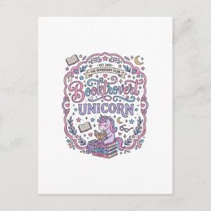 Carte Postale Licorne Booktrovert Licorne Amusant Cadeau Mignon