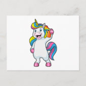 Carte Postale Licorne coiffeuse avec laque (Devant)