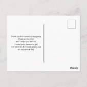 Carte Postale Licorne Cupcake Rose Rose Merci (Dos)