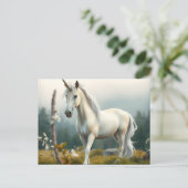 Carte Postale Licorne dans la forêt (Debout devant)