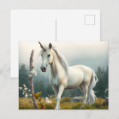 Carte Postale Licorne dans la forêt (Devant / Derrière)