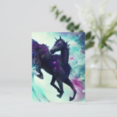 Carte postale Licorne dans la galaxie (Debout devant)