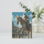 Carte Postale Licorne dans la ville (Debout devant)