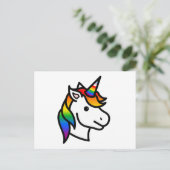 Carte Postale Licorne de la fierté de progrès mignonne (Debout devant)