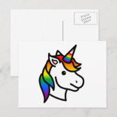 Carte Postale Licorne de la fierté de progrès mignonne (Devant / Derrière)