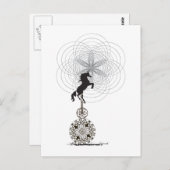 Carte Postale licorne de l'Univers (Devant / Derrière)