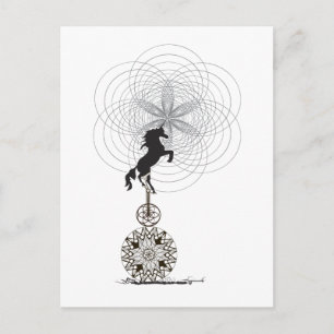 Carte Postale licorne de l'Univers