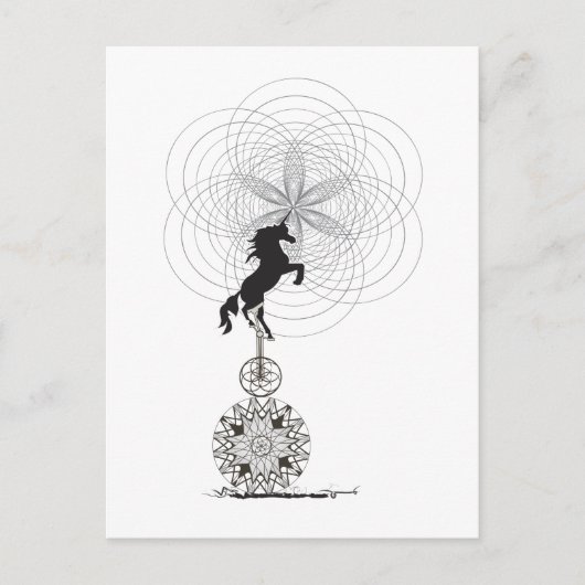 Carte Postale licorne de l'Univers (Devant)