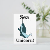 Carte Postale Licorne de mer narval drôle (Debout devant)