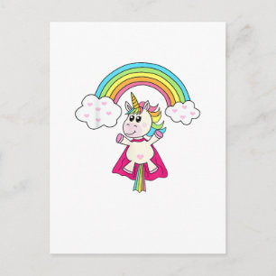 Carte Postale Licorne de super-héros vole au T-Shirt T-Shirt arc