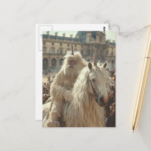 Carte Postale Licorne drôle dans la ville