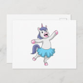 Carte Postale Licorne en ballerine au ballet (Devant / Derrière)