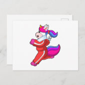 Carte Postale Licorne en course (Devant / Derrière)
