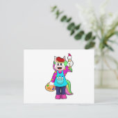 Carte Postale Licorne en tant que peintre (Debout devant)