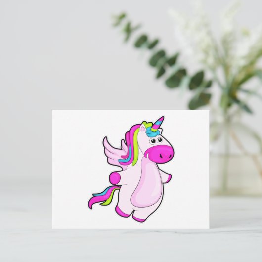 Carte Postale Licorne en vol (Debout devant)