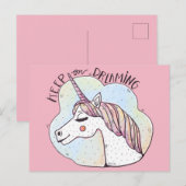 Carte Postale Licorne fantaisiste de rêve (Devant / Derrière)