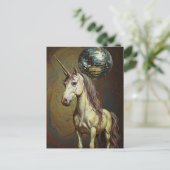 Carte Postale Licorne idiote à la discothèque (Debout devant)