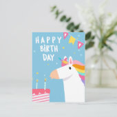 Carte Postale Licorne Joyeux Anniversaire (Debout devant)
