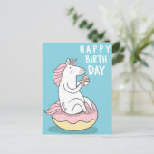 Carte Postale Licorne Joyeux Anniversaire (Debout devant)