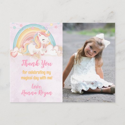 Carte Postale Licorne Magique (Devant)