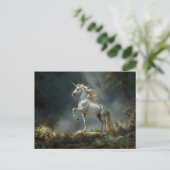 Carte postale licorne magnifique (Debout devant)