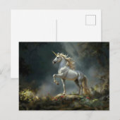 Carte postale licorne magnifique (Devant / Derrière)