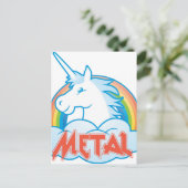 Carte Postale licorne métallique (Debout devant)