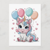 Carte Postale Licorne mignonne (Devant)