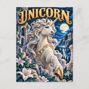 Carte Postale Licorne, Monstre de Papier Découpé