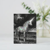Carte Postale Licorne noir et blanc (Debout devant)