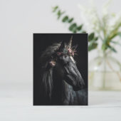 Carte Postale Licorne noire (Debout devant)
