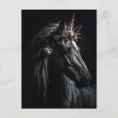 Carte Postale Licorne noire (Devant)