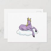 Carte Postale Licorne Nuage (Devant / Derrière)