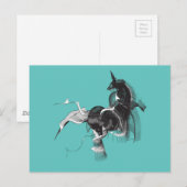 Carte Postale Licorne numérique (Devant / Derrière)