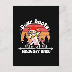Carte Postale Licorne qui Dabbing Noël drôle