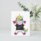 Carte Postale Licorne Rockeuse Arc-en-ciel (Debout devant)