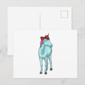 Carte Postale Licorne Ruban (Devant / Derrière)