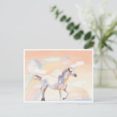Carte postale Licorne se promenant dans les nuages (Debout devant)
