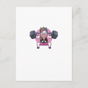 Carte Postale Licorne Squat Musculation Fitness Entraînement Gym