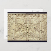 Carte Postale Lid d'un cercueil représentant un tournoi (Devant / Derrière)