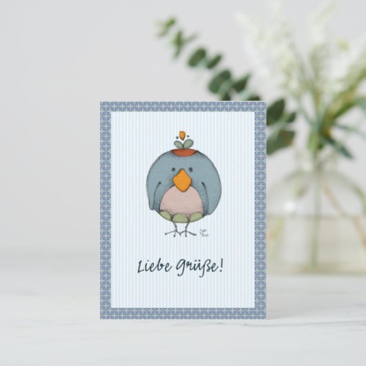 Carte Postale Liebe Grüße ! (Debout devant)