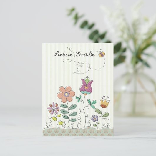 Carte Postale Liebste Grüße (Debout devant)