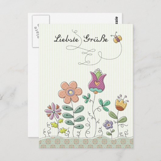 Carte Postale Liebste Grüße (Devant / Derrière)