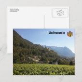 Carte Postale Liechtenstein mit Wappen / Liechtenstein avec mant (Devant / Derrière)