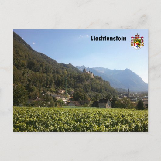 Carte Postale Liechtenstein mit Wappen / Liechtenstein avec mant (Devant)