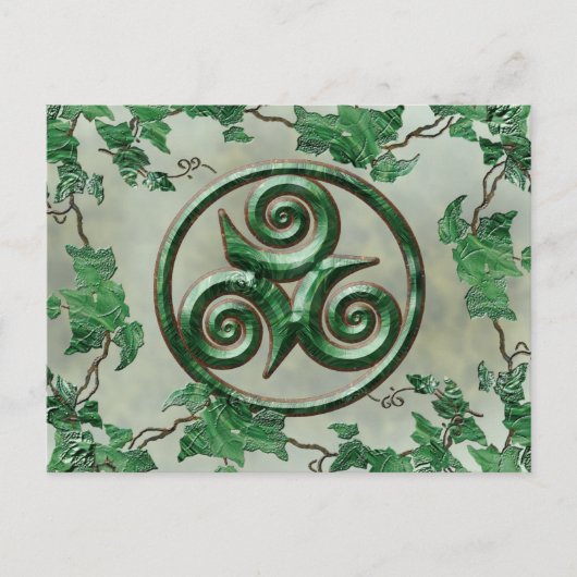 Carte Postale Lierre Triskel de malachite (Devant)