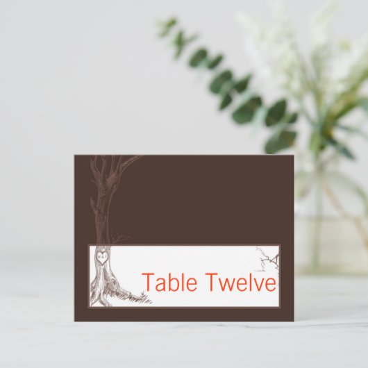 Carte Postale Lieu accessible par écrit Arbre d'automne Carvages (Debout devant)