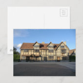 Carte Postale Lieu de naissance de Shakespeare à Stratford Upon (Devant / Derrière)