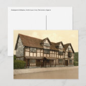 Carte Postale Lieu de naissance de Shakespeare, Stratford-upon-A (Devant / Derrière)
