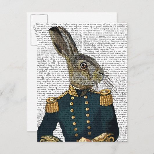 Carte Postale Lieutenant Hare (Devant / Derrière)